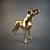 Shimmering Pup: Gold Dog 3D model small image 1