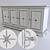 Bernhardt Marquesa Buffet - Elegant and Functional 3D model small image 3