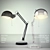 Modern Chrome Table Lamp 3D model small image 1