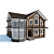 Round Log Haven: A Wooden Home 3D model small image 1