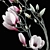 Elegant Magnolia Bouquet - Lifelike Floral Arrangement 3D model small image 2