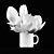 Elegant Magnolia Blossom Cup 3D model small image 3