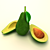 Artisanal Avocado Fruit Model 3D model small image 1