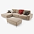 Modern Sectional Sofa Set 3D model small image 1