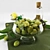 Green tones kitchen still life 3D model small image 3