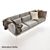 Elegant Monaco Sofa - Stunning Design 3D model small image 2