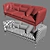 Elegant Monaco Sofa - Stunning Design 3D model small image 3