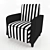 Euromebel Styl Barutti Accent Chair 3D model small image 2