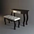 Laviano Art Deco Dressing Table & Stool - Polish Elegance 3D model small image 1