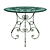 Elegant Wrought Iron Bistro Table 3D model small image 2