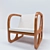 Sleek and Stylish Seat 3D model small image 1