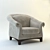 Elegant Brushed Classic Chair 3D model small image 1