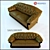 English Leather Sofa - Elegant and Durable 3D model small image 1