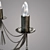 Vintage Bronze Chandelier 2766T 3D model small image 2