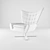 Elegant Louis Armchair 3D model small image 3