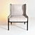 Casa Midy Ixelles Wing Chair: Handcrafted Elegance 3D model small image 3