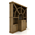 Architectural Bar Cabinet with Fridge 3D model small image 3