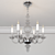 Elegant Crystal Chandelier with Polished Nickel 3D model small image 1