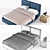 Title: Luxury Bed & Bedside Table Set 3D model small image 2
