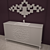 Elegant Cutwork Bathroom Washbasin 3D model small image 2