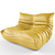 Cozy Ligne Roset Togo Chair 3D model small image 1