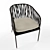 Elegant Wicker Outdoor Chair 3D model small image 2