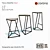 Industrial Metal Bar Stool 3D model small image 1