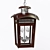 Elegant Wood & Nickel Lantern 3D model small image 1