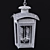 Elegant Wood & Nickel Lantern 3D model small image 2
