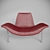 Modern Leather Armchair 3D model small image 1