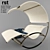 Orbital Double Rocking Chaise Lounge 3D model small image 1