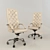 Stylish Patterned Office Chair 3D model small image 1