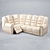 Modern Leather Corner Sofa 3D model small image 1