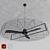 Corona Render Ceiling Fan 3D model small image 1