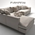 Luxurious Flexform Magnum Sofa 3D model small image 2