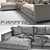 Luxurious Flexform Magnum Sofa 3D model small image 3