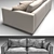 Flexform Magnum: Sleek and Spacious Sofa 3D model small image 3