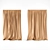 Luxurious Silk Curtains with Golden Reflection 3D model small image 1