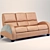 Modern Sofa: Textures and materials included. 3D model small image 1