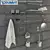 Durovit Karree: Brilliant Bathroom Collection 3D model small image 1
