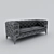 Elegant Capitone Sofa: Timeless Beauty 3D model small image 3