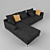 Elegant Texture Sofa 3D model small image 1