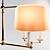 Elegant 6-Light Antique Brass Chandelier 3D model small image 2