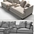 Elegant and Versatile Eros Sofa 3D model small image 3