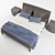 Cloe Bed: Sleek and Stylish Slumber 3D model small image 1