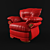 Liverpool Armchair: Sleek and Stylish Seating 3D model small image 1