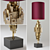 Glam Bordeaux Satin Brass Table Lamp 3D model small image 1