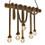 Vintage Rope Pendant Lights 3D model small image 1