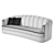 Modern Sofa with Textured Design 3D model small image 2