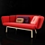 Wooden Frame Bras Sofa 3D model small image 1